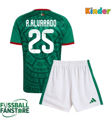 Mexiko Roberto Alvarado #25 Replik Heimtrikot Kinder WM 2026 Kurzarm (+ Kurze Hosen)